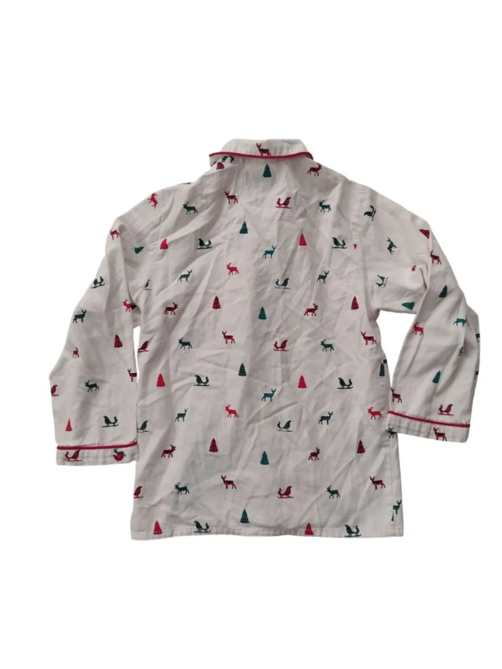 Petite Plume Kids Christmas Pajamas 8 Reindeer Sleighs Cotton Blend Holiday PJs